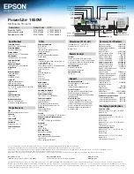 Preview for 6 page of Epson PowerLite 1850W Specification