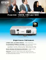 Предварительный просмотр 1 страницы Epson PowerLite 1945W Specifications