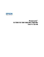 Epson PowerLite 1970W User Manual предпросмотр