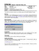 Предварительный просмотр 5 страницы Epson PowerLite 505c Product Support Bulletin