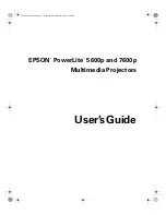 Предварительный просмотр 1 страницы Epson PowerLite 5600p User Manual