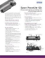 Epson PowerLite 62c Specifications preview