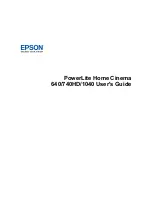 Предварительный просмотр 1 страницы Epson PowerLite 640 User Manual