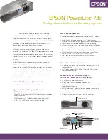 Epson PowerLite 73c Specifications предпросмотр