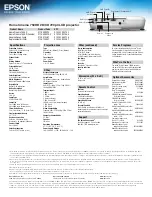 Предварительный просмотр 4 страницы Epson PowerLite 750HD Product Specifications