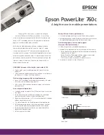 Epson PowerLite 760c Specifications предпросмотр