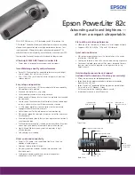 Epson PowerLite 82c Specifications preview