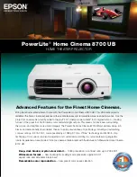 Preview for 1 page of Epson PowerLite 8700 UB Brochure