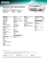 Preview for 4 page of Epson PowerLite 8700 UB Brochure
