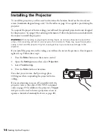 Preview for 16 page of Epson PowerLite 8700 UB User Manual
