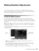 Preview for 33 page of Epson PowerLite 8700 UB User Manual