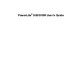 Preview for 1 page of Epson PowerLite 900 User Manual