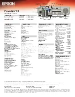 Preview for 4 page of Epson PowerLite 92 Specifications