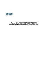 Предварительный просмотр 1 страницы Epson PowerLite 955WH'\ User Manual