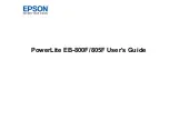 Preview for 1 page of Epson PowerLite EB-800F User Manual