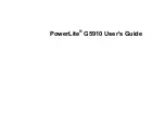Epson PowerLite G5910 User Manual preview