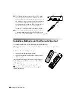 Preview for 20 page of Epson PowerLite Home Cinema 21000 User Manual