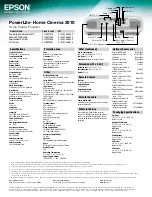 Предварительный просмотр 1 страницы Epson PowerLite  Home Cinema 3010 Brochure & Specs