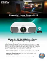 Предварительный просмотр 2 страницы Epson PowerLite  Home Cinema 3010 Brochure & Specs