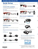 Epson PowerLite Home Cinema 3710 Quick Setup предпросмотр