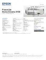 Preview for 2 page of Epson PowerLite Home Cinema 6100 Specifications