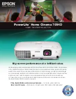 Epson PowerLite Home Cinema 705HD Specifications предпросмотр