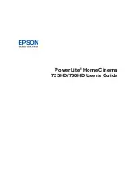 Epson PowerLite Home Cinema 725HD User Manual preview