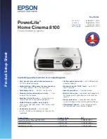 Epson PowerLite Home Cinema 8100 Product Setup Sheet предпросмотр