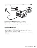 Preview for 19 page of Epson PowerLite Presenter - Projector/DVD Player Combo User Manual