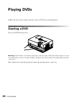 Preview for 20 page of Epson PowerLite Presenter - Projector/DVD Player Combo User Manual