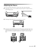 Preview for 21 page of Epson PowerLite Presenter - Projector/DVD Player Combo User Manual