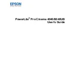 Epson PowerLite Pro Cinema 4040 User Manual предпросмотр