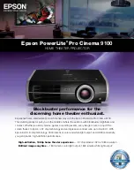 Предварительный просмотр 2 страницы Epson PowerLite Pro Cinema 9100 Brochure