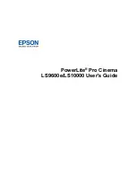 Предварительный просмотр 1 страницы Epson PowerLite Pro Cinema LS10000 User Manual