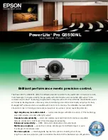 Epson PowerLite Pro G5550NL Brochure & Specs предпросмотр