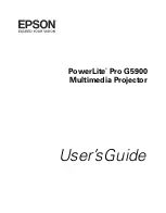 Epson PowerLite Pro G5900 User Manual предпросмотр