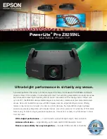 Epson PowerLite Pro Z8255NL Specifications предпросмотр