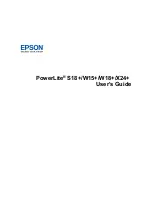 Предварительный просмотр 1 страницы Epson PowerLite S18+ User Manual