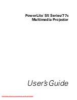 Предварительный просмотр 1 страницы Epson PowerLite S5 Series User Manual