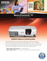 Epson PowerLite S7 Specifications preview