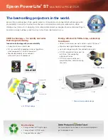 Preview for 2 page of Epson PowerLite S7 Specifications