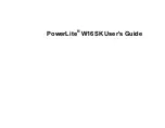 Epson PowerLite W16SK User Manual предпросмотр