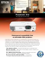 Epson PowerLite X12 Brochure & Specs preview