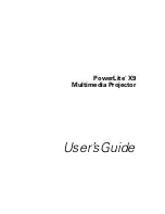Epson PowerLite X9 User Manual preview