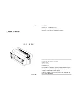 Preview for 1 page of Epson PP 408 User Manual