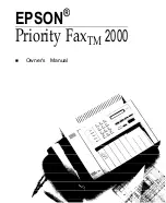 Epson Priority Fax 2000 Owner'S Manual preview