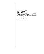 Preview for 2 page of Epson Priority Fax 2000 Owner'S Manual