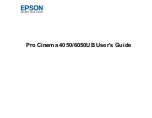 Epson Pro Cinema 4050 User Manual preview