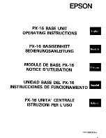 Epson PX-16 Operating Instructions Manual preview