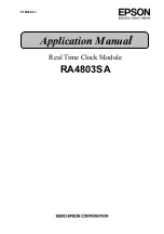 Epson RA4803SA Applications Manual preview